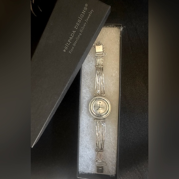 NEW IN BOX! Silpada Sterling Silver Freshwater Pearl Watch with